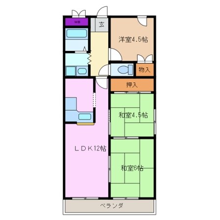 近鉄四日市駅 徒歩5分 5階の物件間取画像